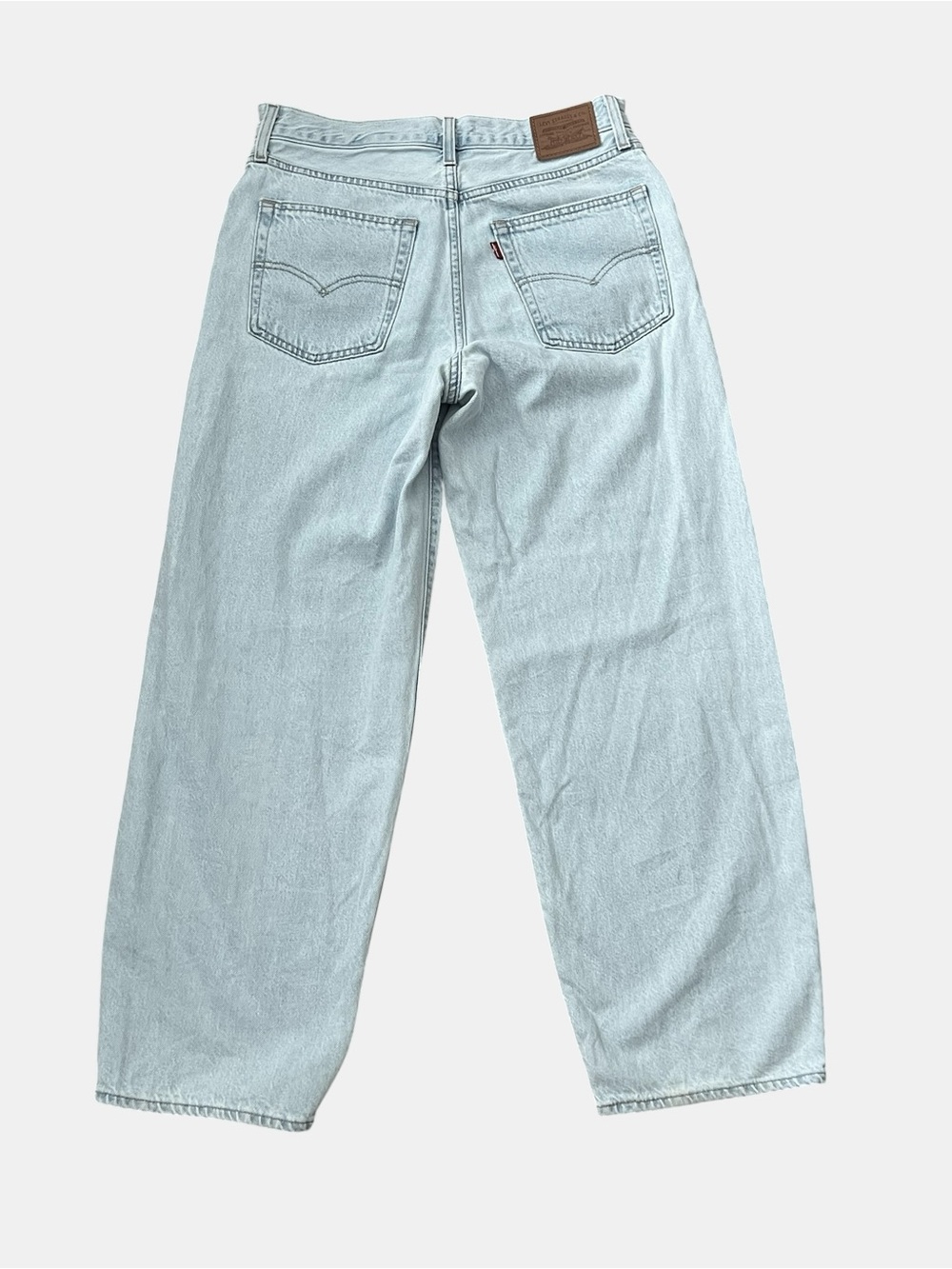 Levi’s Baggy Dad High-Rise Wide Leg Jeans in Light Acid Washed Blue - Picture 7 of 10